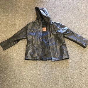 Vintage hooded Casa Lopez leather jacket